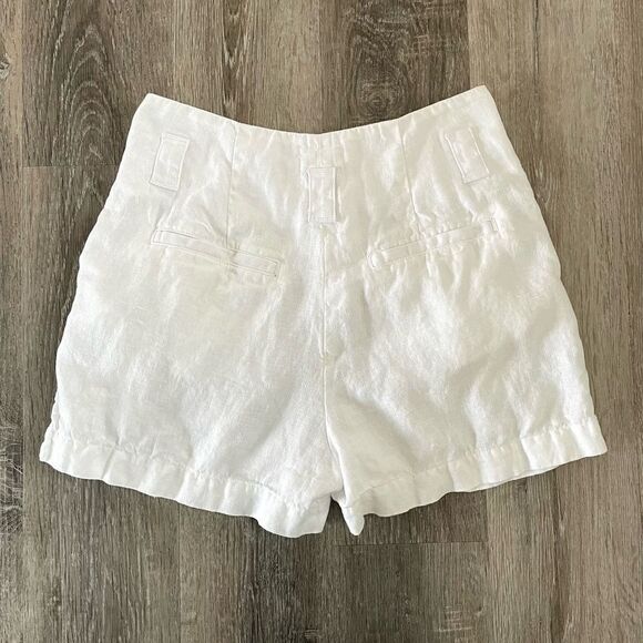 L'AGENCE Hillary Paperbag White Shorts - Size: 25 - Picture 2 of 9